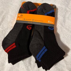Champion youth large ankle socks 6 pair NEW black arch support performance